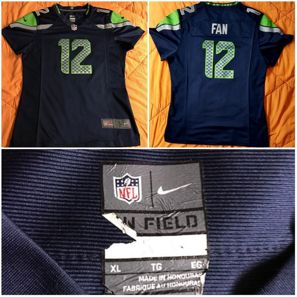 Auth Seattle Seahawks Fan 12 NFL Jersey